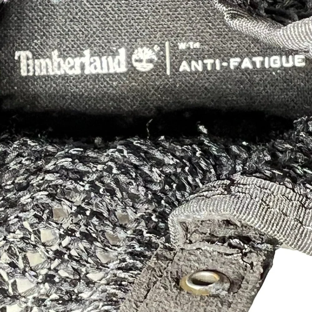 TImberland Womens Combat Boots Black Nubuck Open Weave Mesh Sz US 7.5 EU 38.5 - Picture 6 of 11